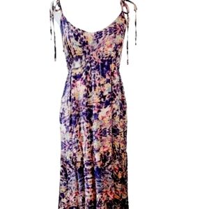 NEW! GLAM Challis Tiered Maxi Dress Medium.